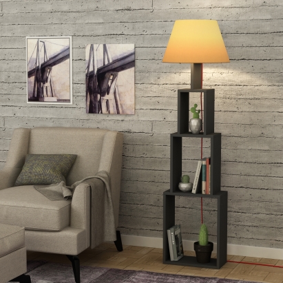 Торшер TOWER FLOOR LAMP YELLOW ANTHRACITE 40X20X168 СМ. (LEV01016)