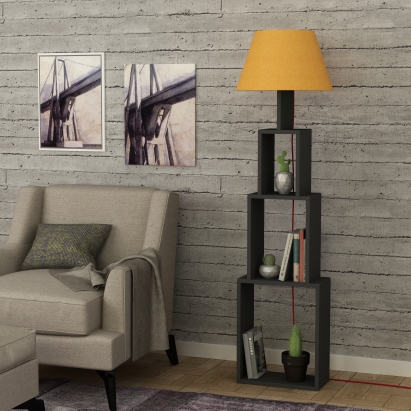 Торшер TOWER FLOOR LAMP YELLOW ANTHRACITE 40X20X168 СМ. (LEV01016)