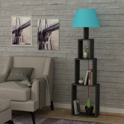 Торшер TOWER FLOOR LAMP BLUE ANTHRACITE 40X20X168 СМ. (LEV01020)