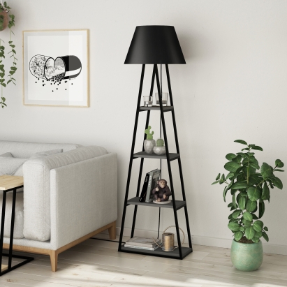 Торшер PAL FLOOR LAMP BLACK ANTHRACITE 50X22X165 СМ. (LEV01027)