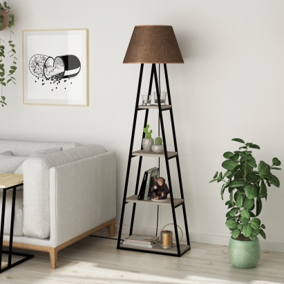 Торшер PAL FLOOR LAMP BROWN LIGHT MOCHA 50X22X165 СМ. (LEV01028)