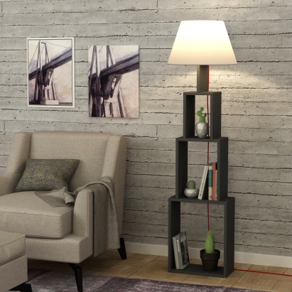 Торшер TOWER FLOOR LAMP COTTON ANTHRACITE 40X20X168 СМ. (LEV01018)