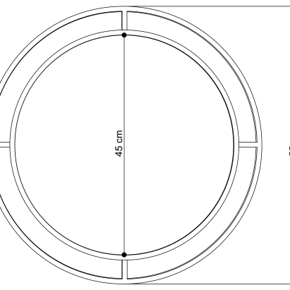 Зеркало настенное BUBBLE MIRROR GOLD 55X2X55 СМ. (LEV01008)