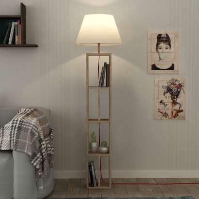 Торшер GIORNO FLOOR LAMP LINEN OAK 45X45X164 СМ. (LEV01014)