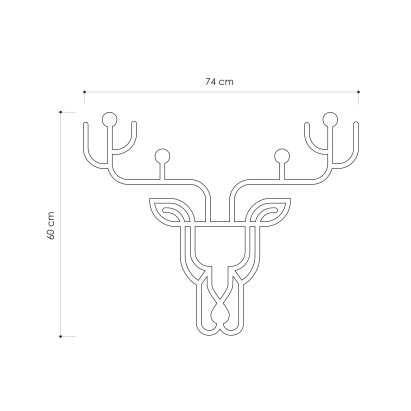 Вешалка для одежды METAL HANGER DEER BLACK   60X8X60 СМ. (LEV01056)