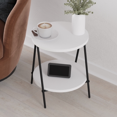 Стол приставной ESSEL SIDE TABLE WHITE WHITE WHITE 35X35X42 СМ. (LEV01075)