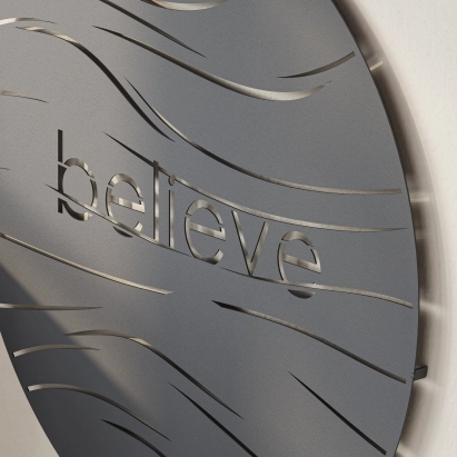 Панно WALL ART BELIEVE BLACK 45X2X45 СМ. (LEV01084)