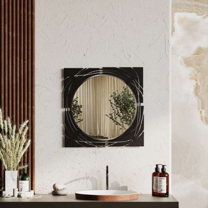 Зеркало настенное HULLA MIRROR BLACK 55,5X2X55,5 СМ. (LEV01087)