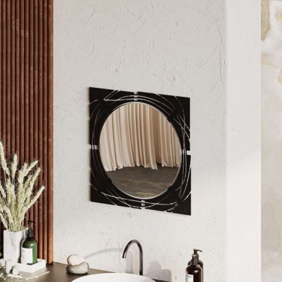 Зеркало настенное HULLA MIRROR BLACK 55,5X2X55,5 СМ. (LEV01087)