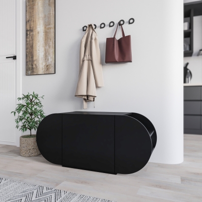 Обувница POZY SHOE BENCH BLACK BUTE BLACK BUTE BLACK BUTE 110X40,4X50 СМ. (LEV01094)