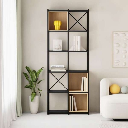 Стеллаж прямой VALE MIDI BOOKCASE SILKY BLACK SILKY BLACK OAK 71X39X179 СМ. (LEV01099)