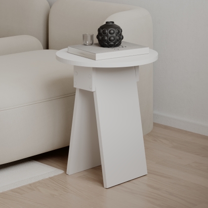 Стол журнальный CHEN COFFEE TABLE WHITE WHITE WHITE 42X42X50 СМ. (LEV01102)