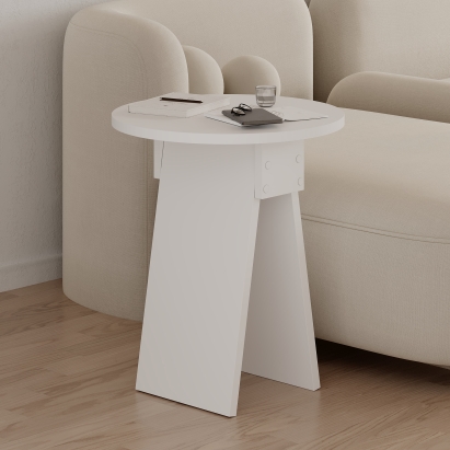 Стол журнальный CHEN COFFEE TABLE WHITE WHITE WHITE 42X42X50 СМ. (LEV01102)