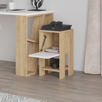 Тумба прикроватная EMA NIGHTSTAND SAPPHIRE OAK WHITE 30X30X55 СМ. (LEV01108)