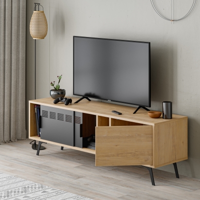 Тумба под ТВ LULIA TV STAND SAPHIRE OAK OAK 148,2X40X48,5 СМ. (LEV01115)