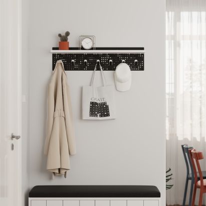 Вешалка для одежды POPY HANGER WHITE WHITE  80X20X15,2 СМ. (LEV01119)