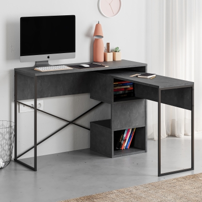 Стол письменный BADAU MULTIPURPOSE WORKING TABLE RETRO GREY RETRO GREY  110X37,2X77 СМ. (LEV01112)