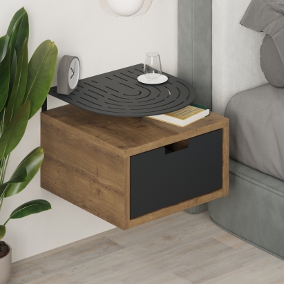 Тумба прикроватная OSLO NIGHTSTAND HITIT Black BLK 33X33,3X24 СМ. (LEV01135)