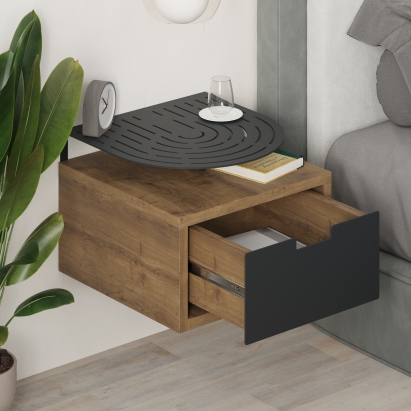 Тумба прикроватная OSLO NIGHTSTAND HITIT Black BLK 33X33,3X24 СМ. (LEV01135)