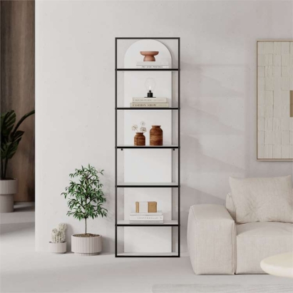 Стеллаж прямой ARCHY BOOKCASE WHITE WHITE BLK 53X32X180 СМ. (LEV01139)