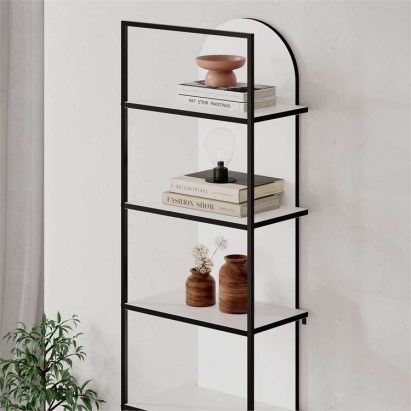 Стеллаж прямой ARCHY BOOKCASE WHITE WHITE BLK 53X32X180 СМ. (LEV01139)