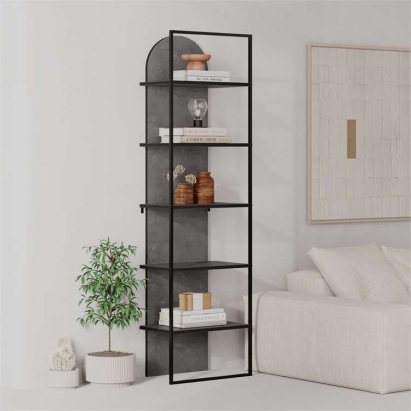 Стеллаж прямой ARCHY BOOKCASE RETRO GREY RETRO GREY BLK 53X32X180 СМ. (LEV01140)