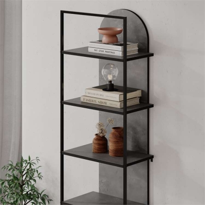 Стеллаж прямой ARCHY BOOKCASE RETRO GREY RETRO GREY BLK 53X32X180 СМ. (LEV01140)