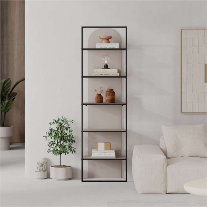 Стеллаж прямой ARCHY BOOKCASE LIGHT MOCHA LIGHT MOCHA BLK 53X32X180 СМ. (LEV01138)