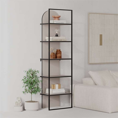 Стеллаж прямой ARCHY BOOKCASE LIGHT MOCHA LIGHT MOCHA BLK 53X32X180 СМ. (LEV01138)