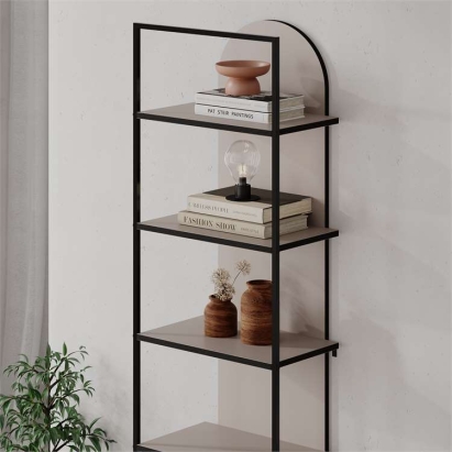 Стеллаж прямой ARCHY BOOKCASE LIGHT MOCHA LIGHT MOCHA BLK 53X32X180 СМ. (LEV01138)