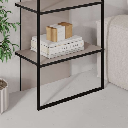 Стеллаж прямой ARCHY BOOKCASE LIGHT MOCHA LIGHT MOCHA BLK 53X32X180 СМ. (LEV01138)