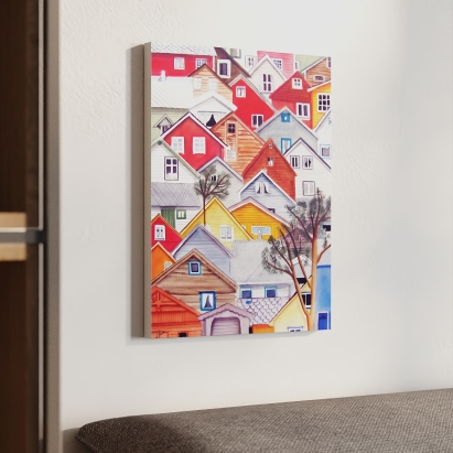 Постер MODERN ART VILLAGE 30X2X40 СМ. (LEV01171)