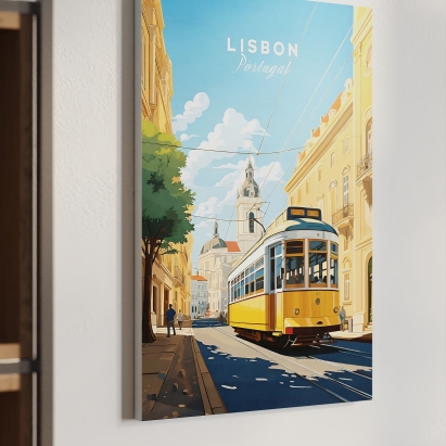 Постер MODERN ART LISBON 40X2X60 СМ. (LEV01169)