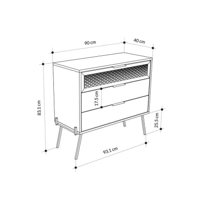 Комод NAIVE DRESSER OAK OAK OAK 93,5X40X83 СМ. (LEV01177)