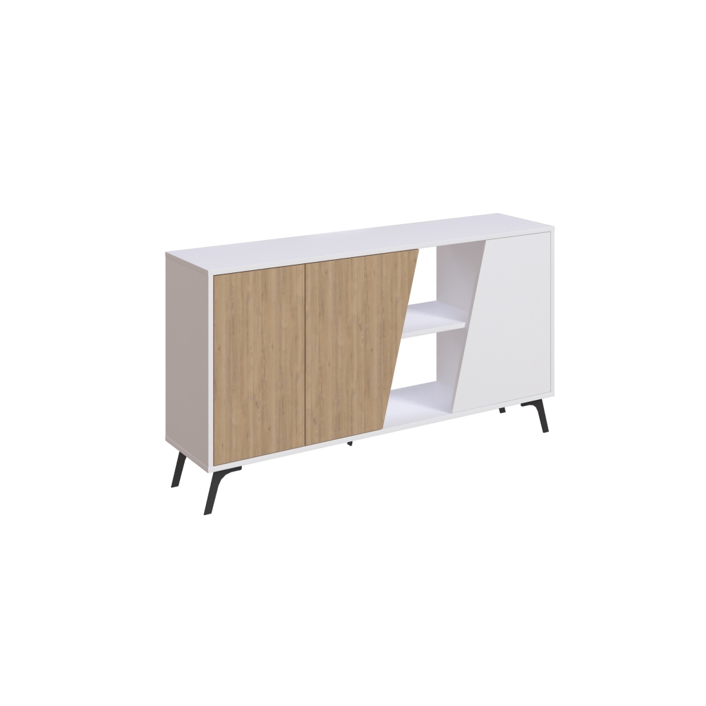 Комод FIONA CONSOLE 150 WHITE WHITE OAK 150X36X82 СМ. (LEV00262 ...
