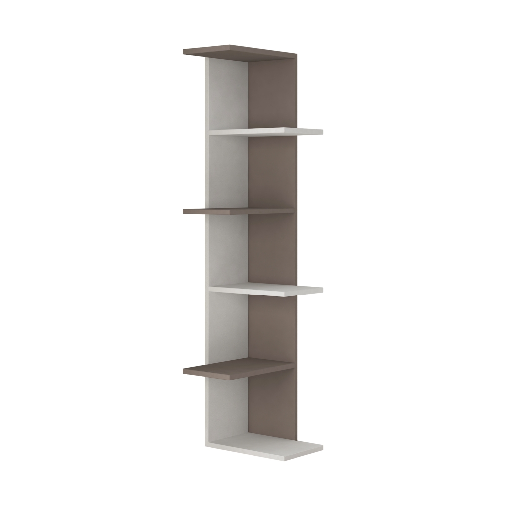 Стеллаж угловой SASO CORNER BOOKCASE WHITE LIGHT MOCHA — купить  дизайнерскую мебель LEVE HOME