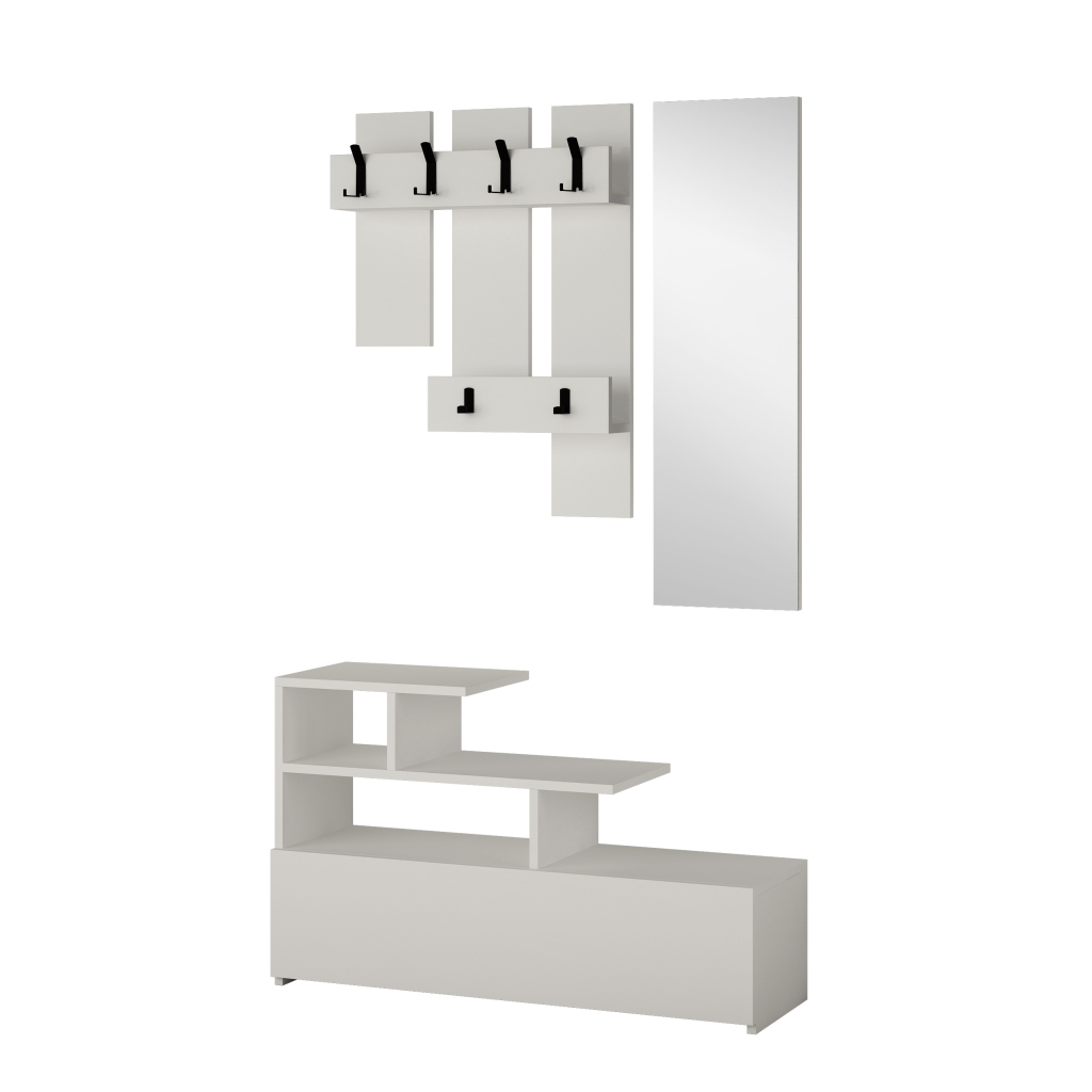 Обувница с вешалкой для одежды VESTY HALL STAND WHITE WHITE WHITE ...