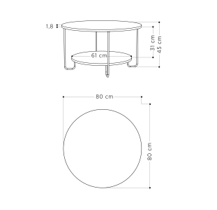 Стол Журнальный CORRO COFFEE TABLE WHITE WHITE  80X80X45 СМ. (LEV00065)