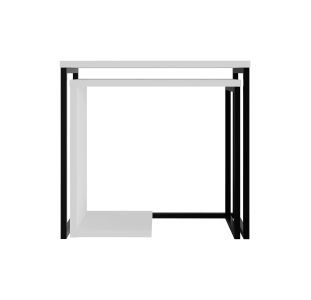 Стол Приставной ZIGOSH COFFEE TABLE WHITE WHITE WHITE 50X30X47 СМ. (LEV00078)