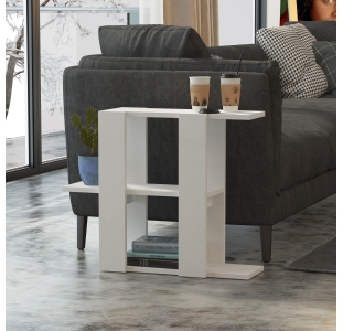 Стол приставной SLALOM SIDE TABLE WHITE WHITE WHITE 70X24X57 СМ. (LEV00143)