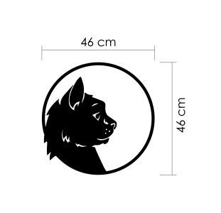Панно WALL ART NO:24 CAT PROFILE 46X3X46 СМ. (LEV00992)