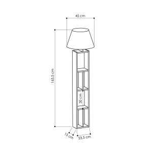 Торшер GIORNO FLOOR LAMP LINEN DARK COFFEE 45X45X164 СМ. (LEV01037)