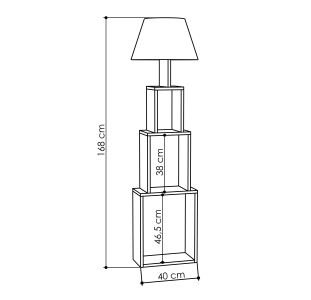 Торшер TOWER FLOOR LAMP GREEN ANTHRACITE 40X20X168 СМ. (LEV01022)