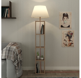 Торшер GIORNO FLOOR LAMP LINEN OAK 45X45X164 СМ. (LEV01014)
