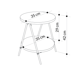 Стол Приставной ESSEL SIDE TABLE OAK OAK OAK 35X35X42 СМ. (LEV01076)