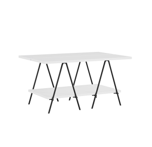 Стол Журнальный ESSEL COFFEE TABLE WHITE WHITE WHITE 80X55X42 СМ. (LEV01079)