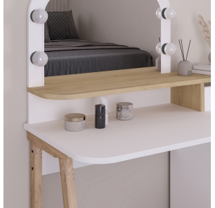 Стол Туалетный AVIEN DRESSING TABLE OAK WHITE WHITE 105X51,5X131 СМ. (LEV01092)