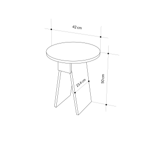 Стол Приставной CHEN SIDE TABLE RETRO GREY RETRO GREY RETRO GREY 42X42X50 СМ. (LEV01103)