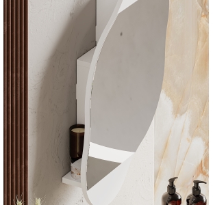 Шкаф настенный CLOUD STORAGE WALL MIRROR WHITE WHITE 60X13X75 СМ. (LEV01105)