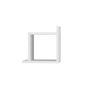 Полка Фигурная BOX SHELF WHITE WHITE 30X22X30 СМ. (LEV00889)